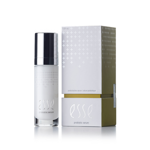 esse pribiotic serum placed next to its box