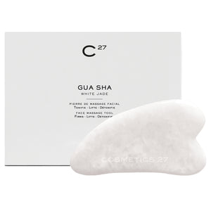 Cosmetica 27 Gua Sha White Jade Face Sculpting &amp; Massage Tool