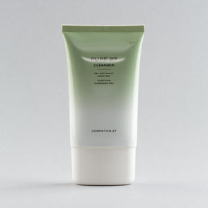 cosmetics 27 pure cleanser in green and white packaging